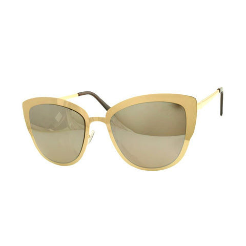 Gold Metal Mirror Sunglasses