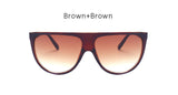 New Fashion Flat Top Goggle Sunglasses Women Vintage Brand Designer Sun Glasses