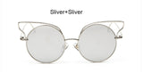 New Fashion Lady Metal Cat Eye Round Lenses Sunglasses