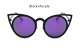 New Women Cat Eye Sunglasses Fashion Clear Lenses Brand Designer Mirror Cateye Sun Glasses For Ladies