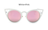 New Women Cat Eye Sunglasses Fashion Clear Lenses Brand Designer Mirror Cateye Sun Glasses For Ladies