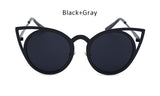 New Women Cat Eye Sunglasses Fashion Clear Lenses Brand Designer Mirror Cateye Sun Glasses For Ladies