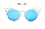 New Women Cat Eye Sunglasses Fashion Clear Lenses Brand Designer Mirror Cateye Sun Glasses For Ladies