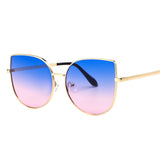 Oversized Gradient Cat Eye Sunglasses