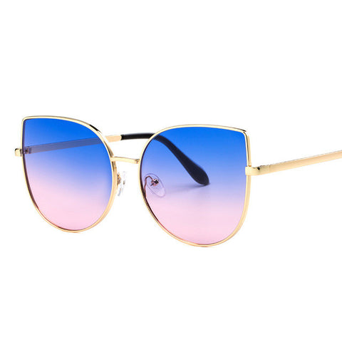 Oversized Gradient Cat Eye Sunglasses