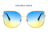 Oversized Gradient Cat Eye Sunglasses