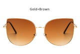 Oversized Gradient Cat Eye Sunglasses