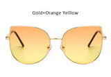 Oversized Gradient Cat Eye Sunglasses