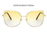 Oversized Gradient Cat Eye Sunglasses