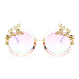 ROYAL GIRL Round Women Sunglasses Butterfly embellished Frame Glasses ss024