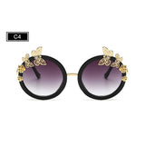 ROYAL GIRL Round Women Sunglasses Butterfly embellished Frame Glasses ss024