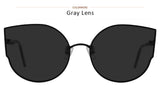 New Fashion Cat Eye Sunglasses Women Men Cool Rimless Cateye Sun Glasses For Ladies UV400