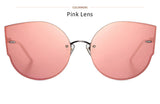 New Fashion Cat Eye Sunglasses Women Men Cool Rimless Cateye Sun Glasses For Ladies UV400