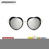 JINQIANGUI Sunglasses Women Round Retro Plastic Frame Sun Glasses Blue